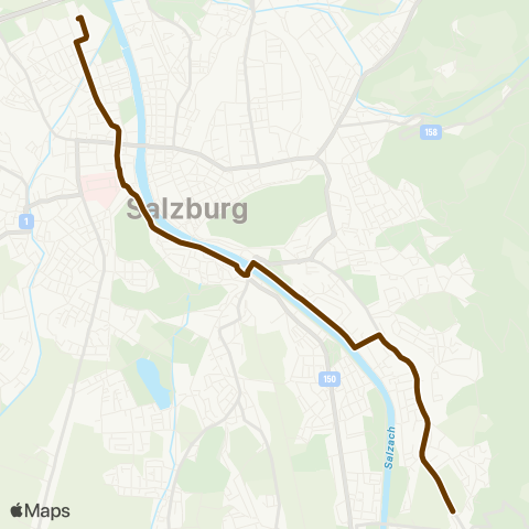 Salzburg Verkehr Salzburg Ferdinand-Hanusch-Platz-Salzburg Johannes-Filzer-Straße map