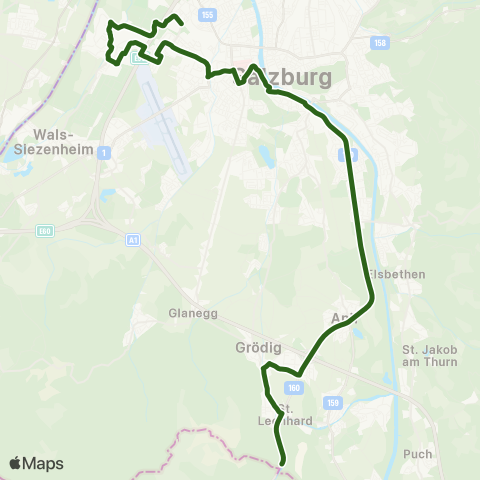 Salzburg Verkehr Salzburg Europark-Salzburg Ferdinand-Hanusch-Platz map