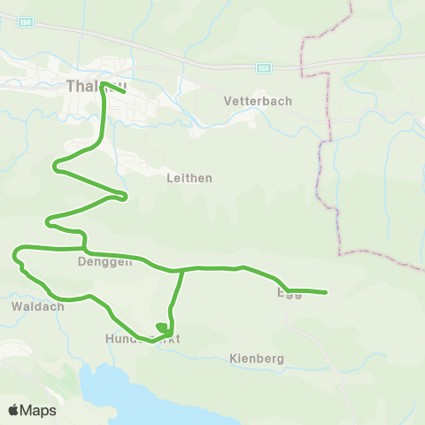 Salzburg Verkehr Thalgau Schule - Thalgau Egg - Thalgau Schule map