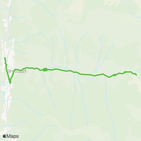 Salzburg Verkehr Großarl - Ellmautal - Klausbauer Winterfahrplan map
