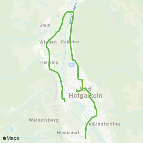 Salzburg Verkehr Bad Hofgastein Busterminal - Wieden - Bahnhof - Zentrum - Süd Ortsverkehr Bad Hofgastein map
