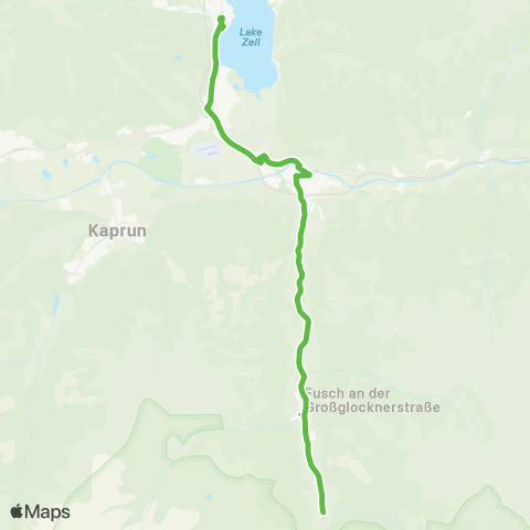 Salzburg Verkehr Zell am See - Schüttdorf - Bruck - Fusch - Embachkapelle Winter - und Zwischensaisonfahrplan map