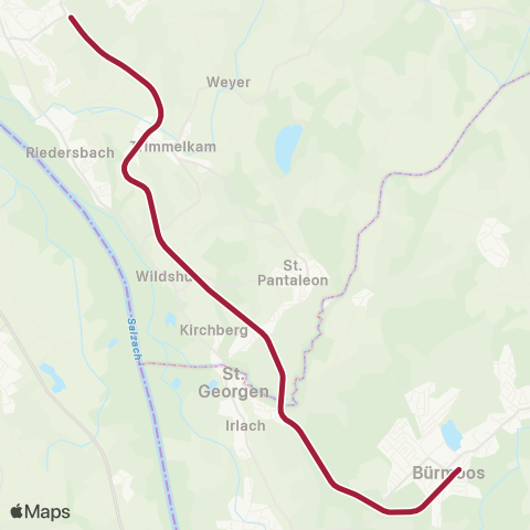 Salzburg Verkehr Salzburg - Ostermiething map