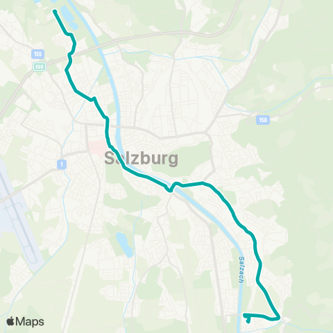 Salzburg Verkehr Salzburg-Süd S-Bahn-Salzburg Salzachsee map