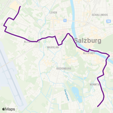 Salzburg Verkehr Salzburg Europark-Salzburg Justizgebäude map