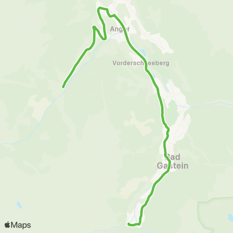 Salzburg Verkehr Skibus Bad Gastein - Bad Hofgastein Angertal map