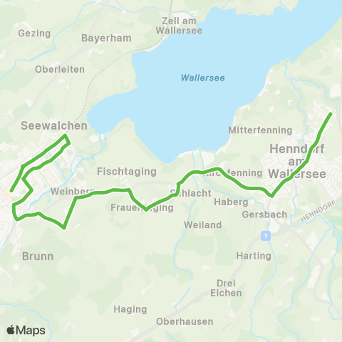 Salzburg Verkehr Seekirchen - Henndorf map