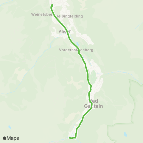 Salzburg Verkehr Dorfgastein - Bad Hofgastein / Skibus Dorfgastein 2490 Linienverkehr Salzburg map