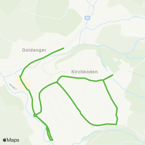 Salzburg Verkehr Skibus W1 Grafenberg - Flying Mozart - Grafenberg - Hof / Loipe map