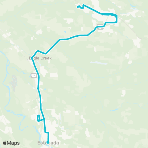 Sandy Area Metro Estacada Village Shuttle 2.0 map
