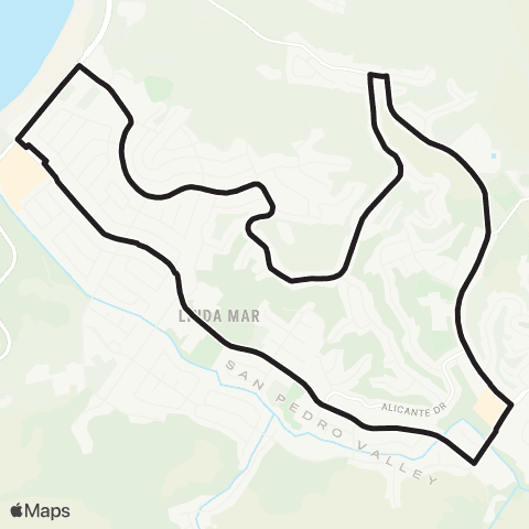 SamTrans Linda Mar Circulator map