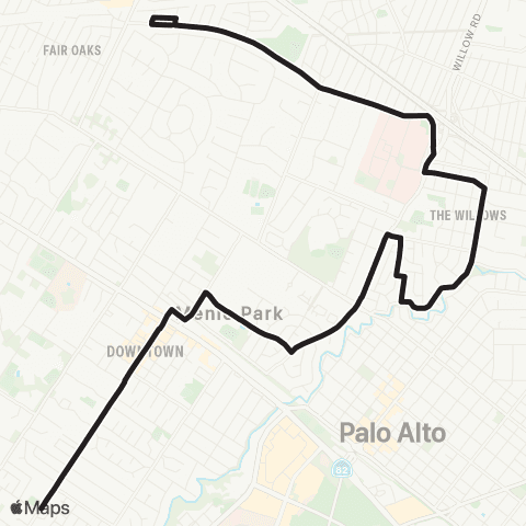 SamTrans Hillview School - Bay / Marsh map