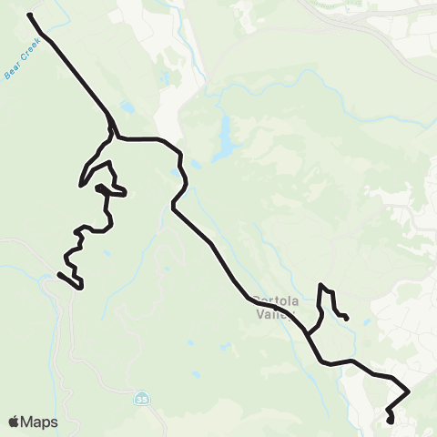 SamTrans Ormondale School - La Honda / Grandview map