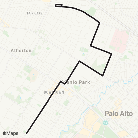 SamTrans Bay / Marsh - Hillview School map