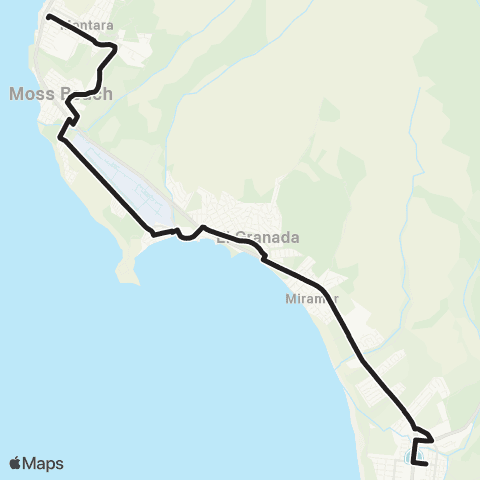 SamTrans Main / 7th - HMBHS map