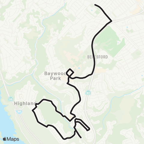 SamTrans Aragon HS - Polhemus / Paul Scannell map