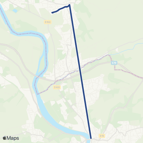 Saônibus Ligne 2 Reyrieux - Neuville sur Saône map