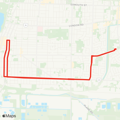 Sarnia Transit Confederation map