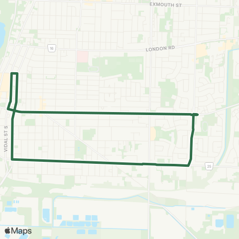 Sarnia Transit Wellington map