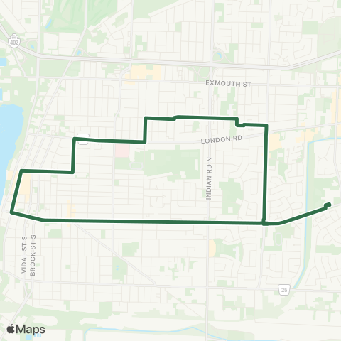 Sarnia Transit Maxwell map