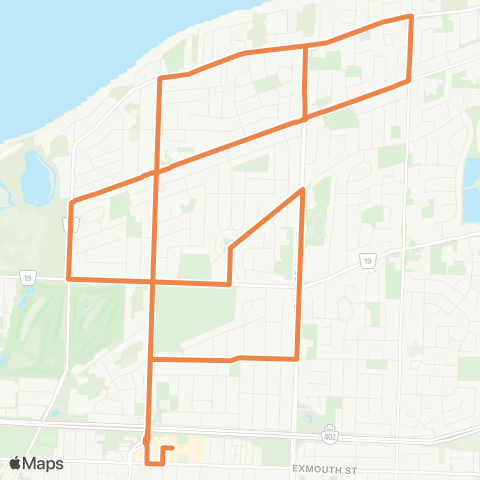 Sarnia Transit Cathcart map