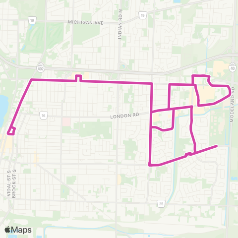 Sarnia Transit 1 Exmouth map