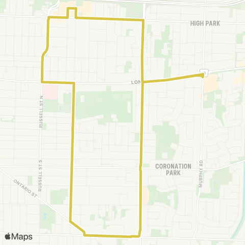 Sarnia Transit Indian East map