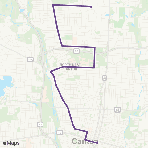 SARTA Downtown Canton - Frazer map