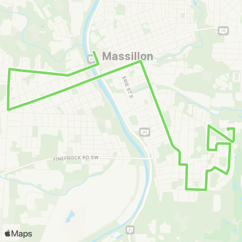 SARTA Downtown Massillon - Walnut Hills map