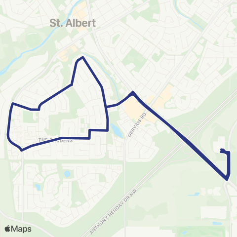 St. Albert Transit The Gardens map