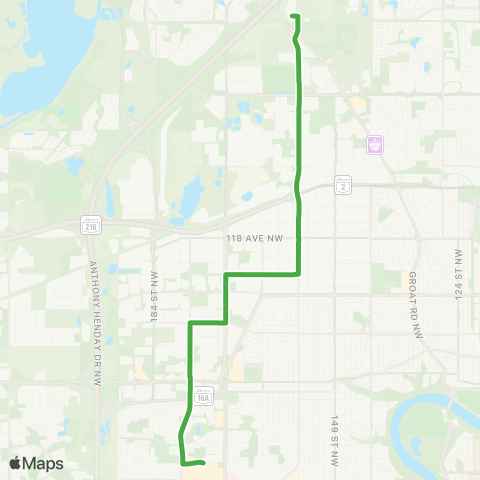 St. Albert Transit West Edmonton map