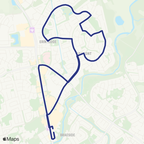 St. Albert Transit Sturgeon Hospital - Erin Ridge - Oakmont map