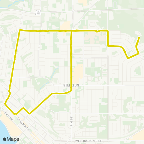 Sault Ste. Marie Transit North Street map