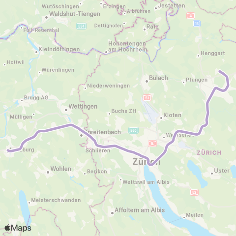 SBB CFF FFS Lenzburg - Seuzach map