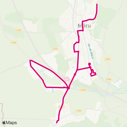 Sablons Bus Méru Cimetière - Amblainville Place map