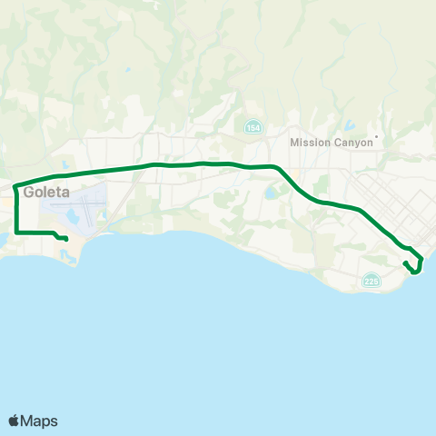 MTD SBCC / UCSB Express map