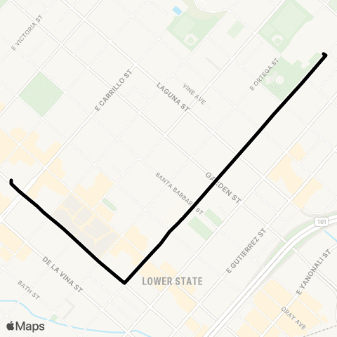 MTD Santa Barbara Jr. High map