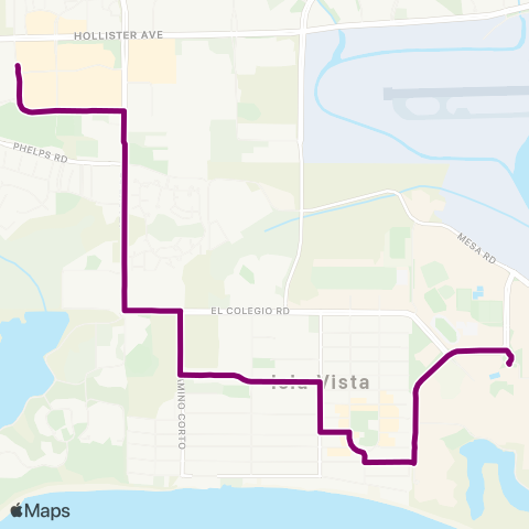 MTD Isla Vista Shuttle map