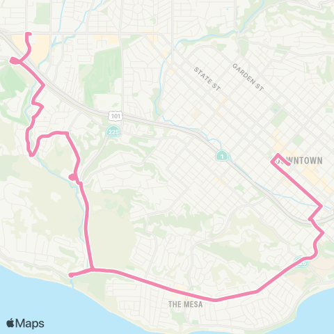 MTD Mesa / La Cumbre map