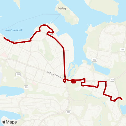 Strætó Skúlagata - Hádegismóar map