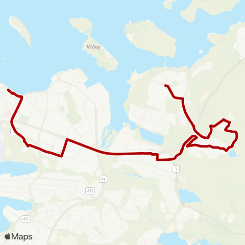 Strætó Spöngin - Skúlagata map