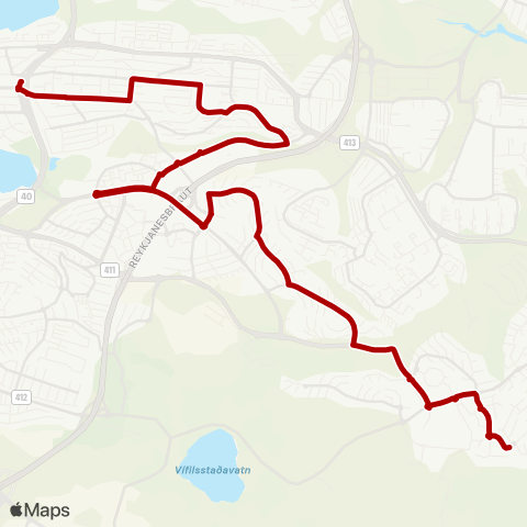Strætó Hamraborg - Dalaþing map