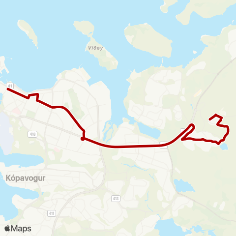 Strætó Lækjartorg B - Úlfarsárdalur map