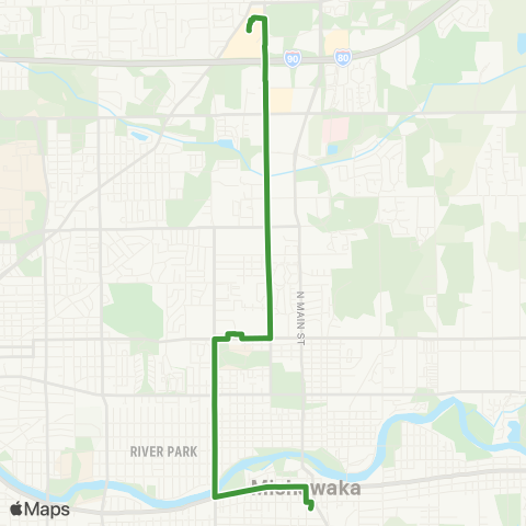 Transpo UP Mall-Mishawaka map
