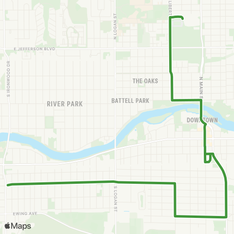 Transpo Milburn-MHS map