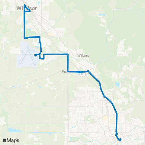 Sonoma County Transit Santa Rosa, County Airport map