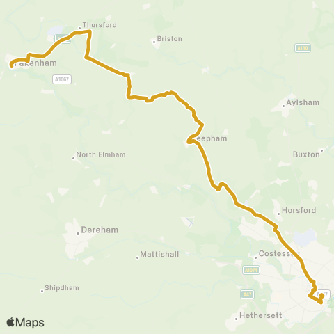 Sanders Coaches  map