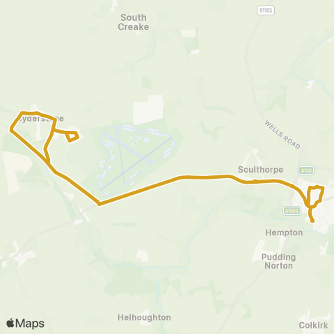 Sanders Coaches  map