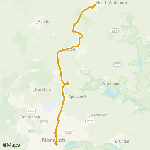 Sanders Coaches  map