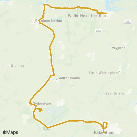 Sanders Coaches  map